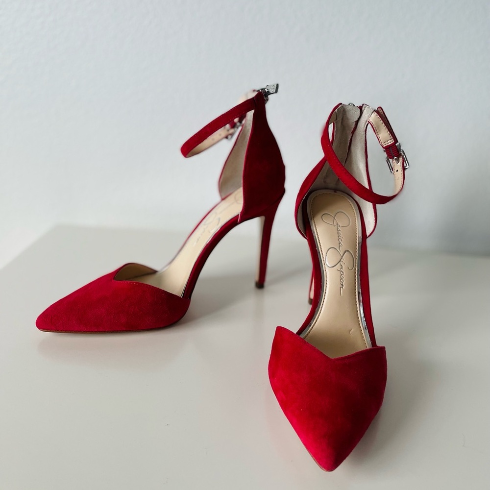 Jessica Simpson Red Suede Heels
